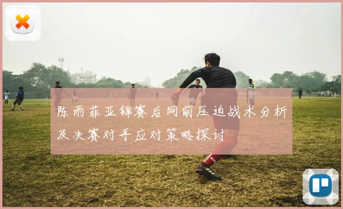 陈雨菲亚锦赛后网前压迫战术分析及决赛对手应对策略探讨